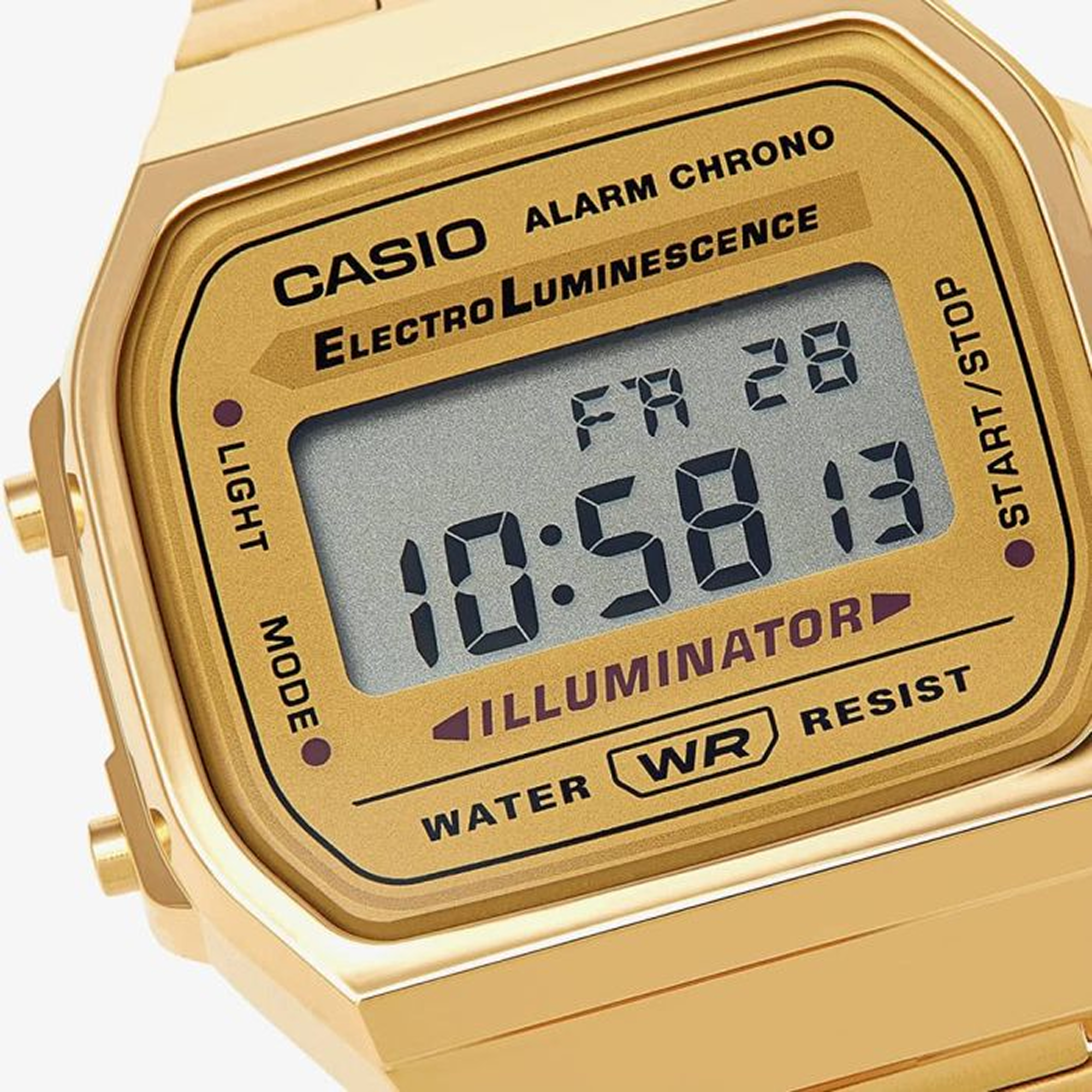 Casiio Retro Gold Tone Unisex Watch Alarm Chrono Light Digital ChronoMist