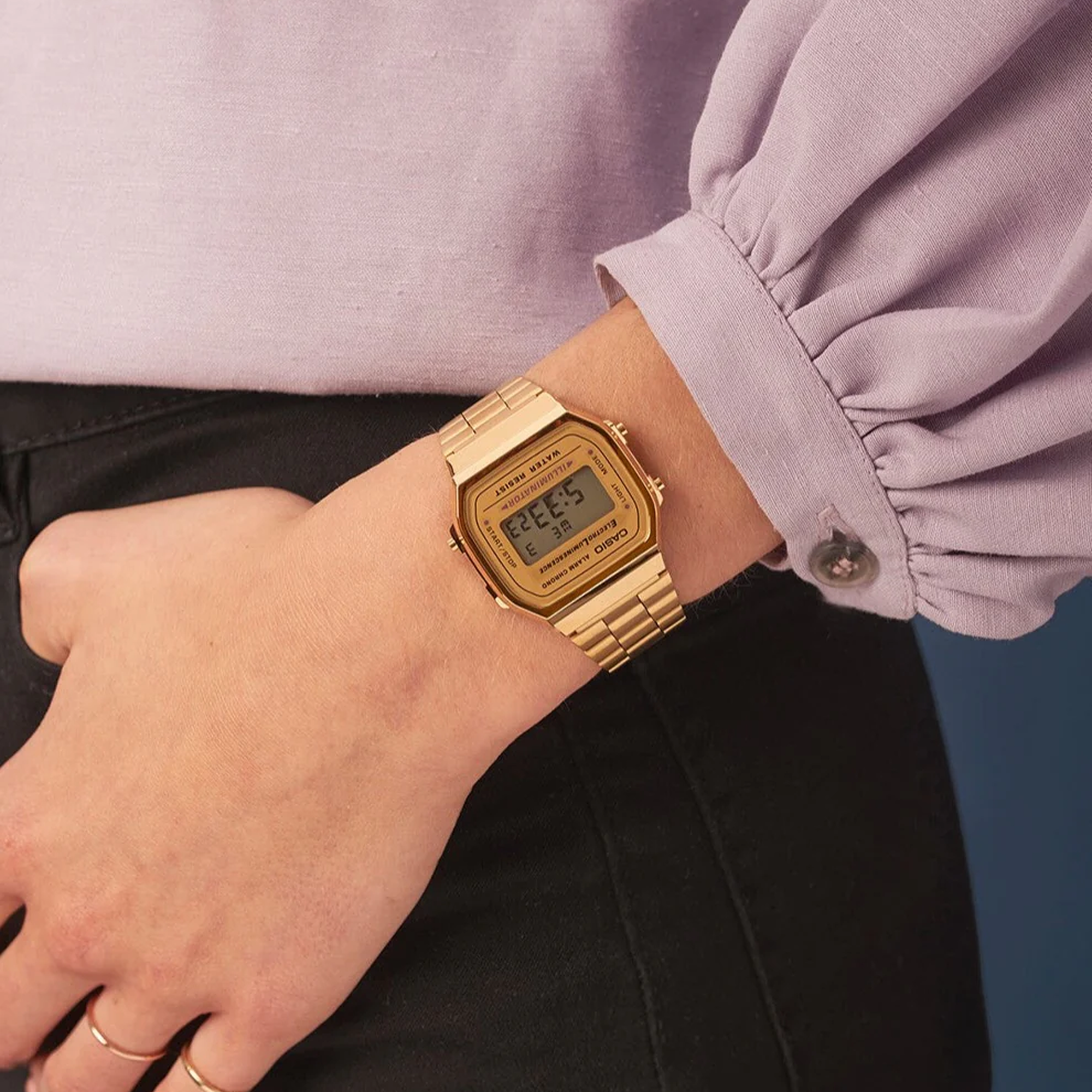 Casiio Retro Gold Tone Unisex Watch Alarm Chrono Light Digital ChronoMist