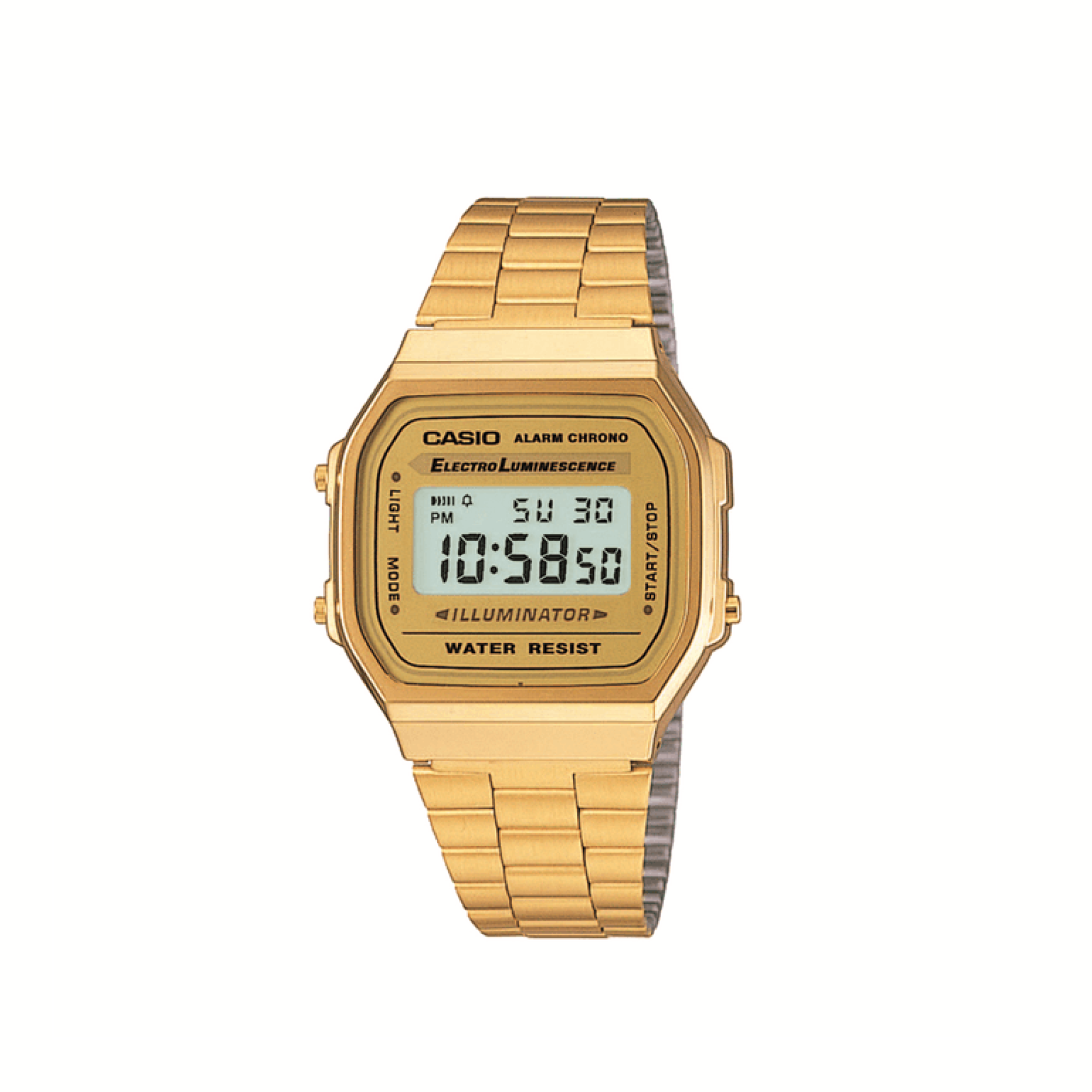 Casiio Retro Gold Tone Unisex Watch Alarm Chrono Light Digital ChronoMist