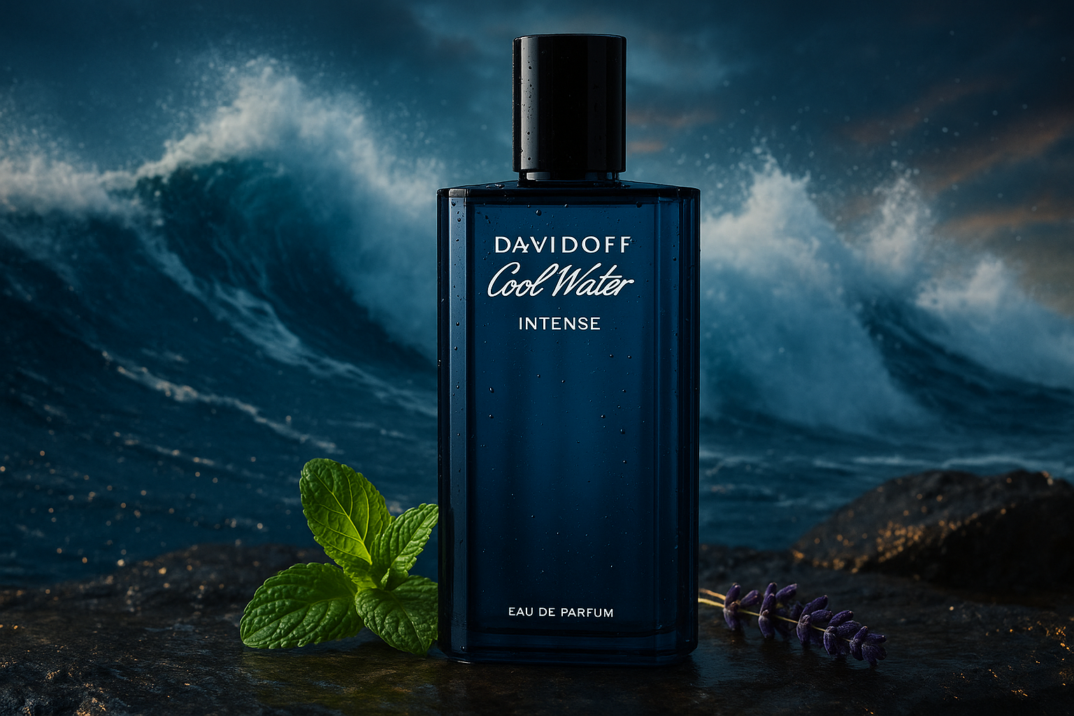 Davidoff Cool Water Intense with marine background