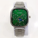 Cassiio Analog Men's Watch – Green Dial with Stainless Steel Strap, 50M Water Resistant ChronoMist