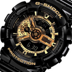 Cassiio G-SHHOOCK Black & Gold Analog-Digital Watch ChronoMist