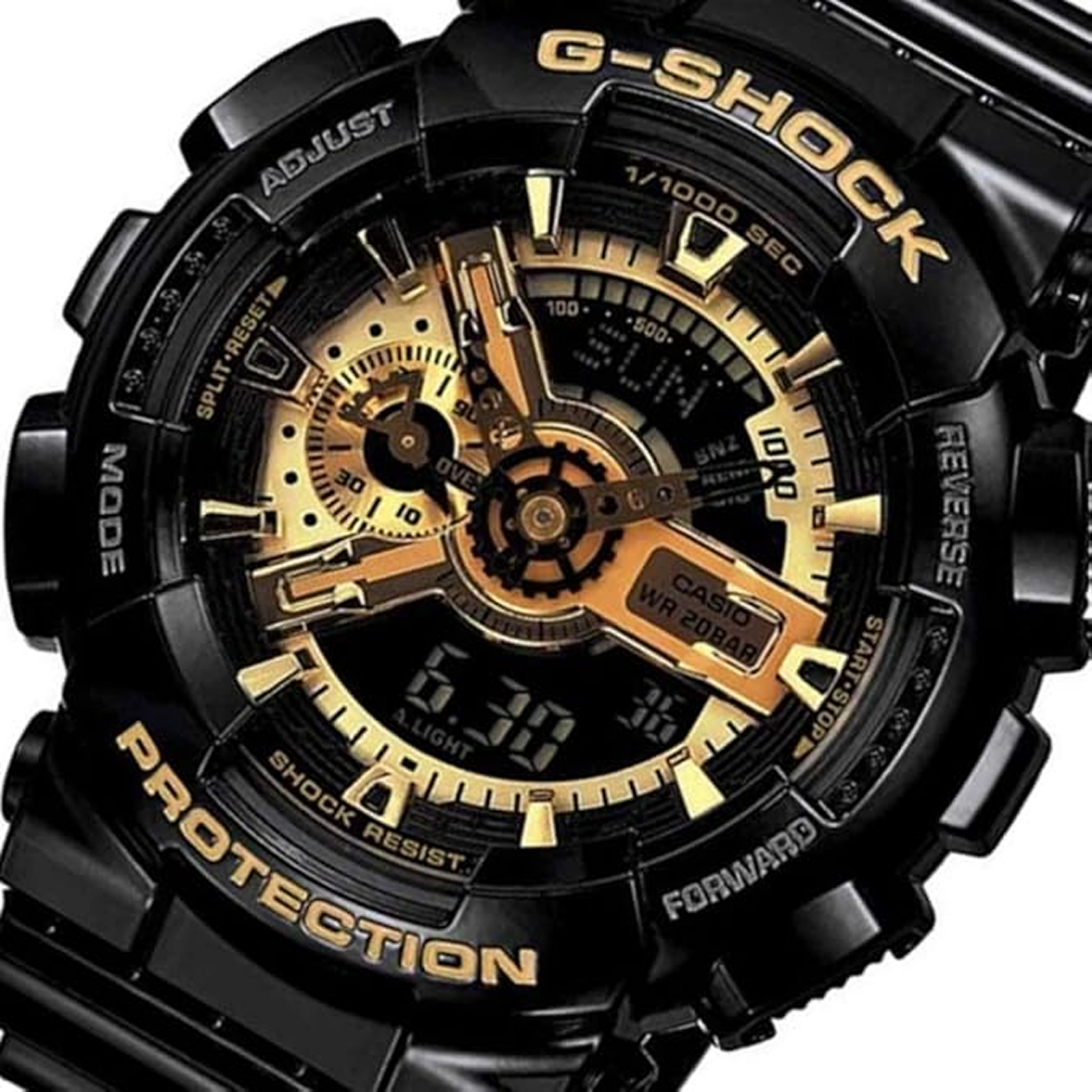 Cassiio G-SHHOOCK Black & Gold Analog-Digital Watch ChronoMist
