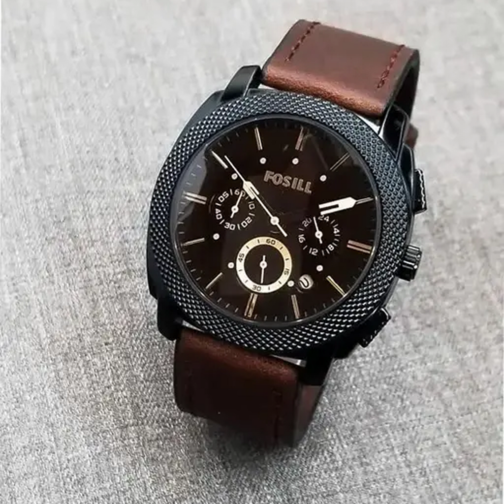 fossiiill Machine Chronograph Brown Leather Watch ChronoMist