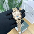 Cassiio Rose Gold Analog Watch with Pink Dial – Moonphase, Day/Date Display, 50M Water Resistant ChronoMist