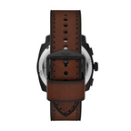 Foossiil Men's Chronograph Black Dial Watch with Brown Leather Strap ChronoMist