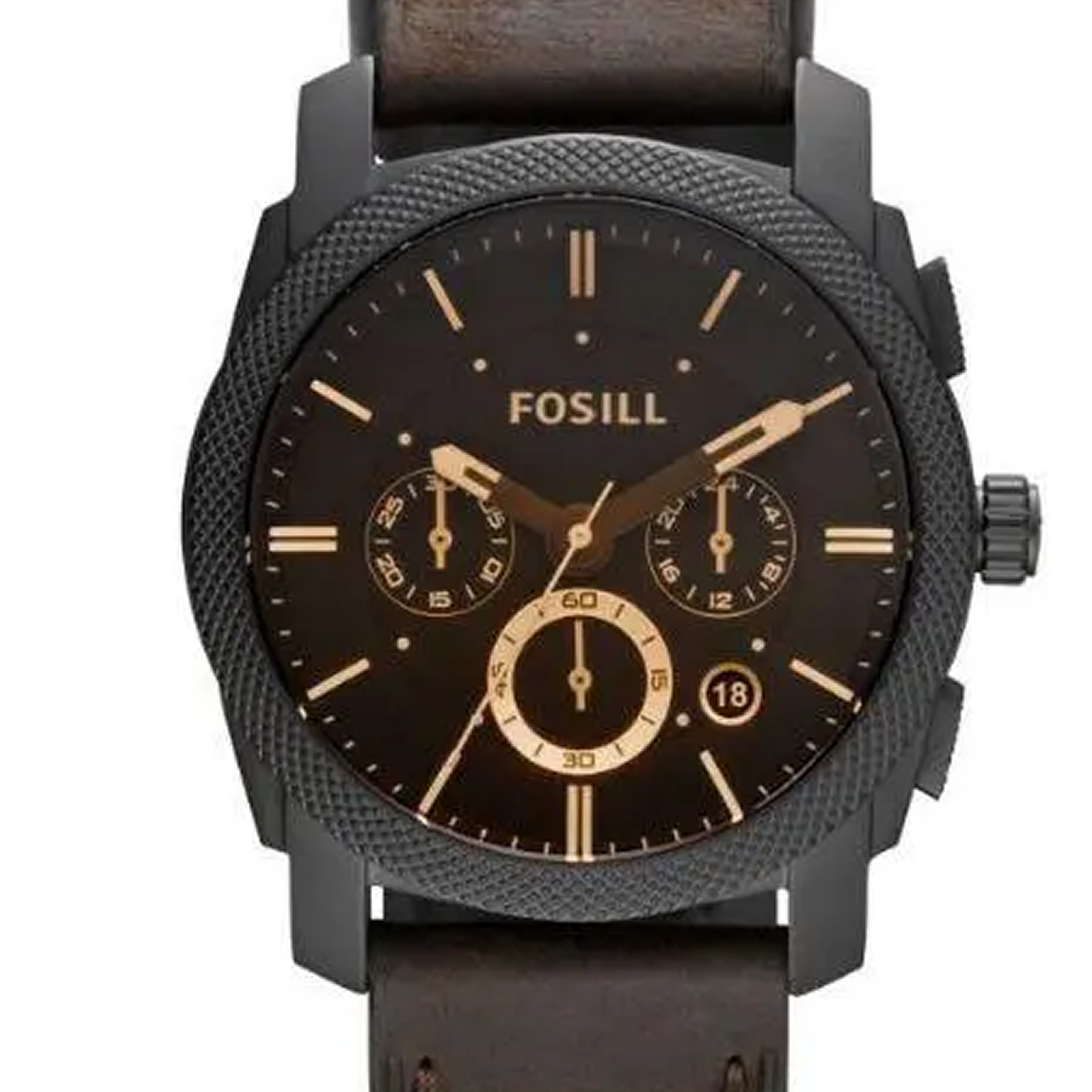 fossiiill Machine Chronograph Brown Leather Watch ChronoMist