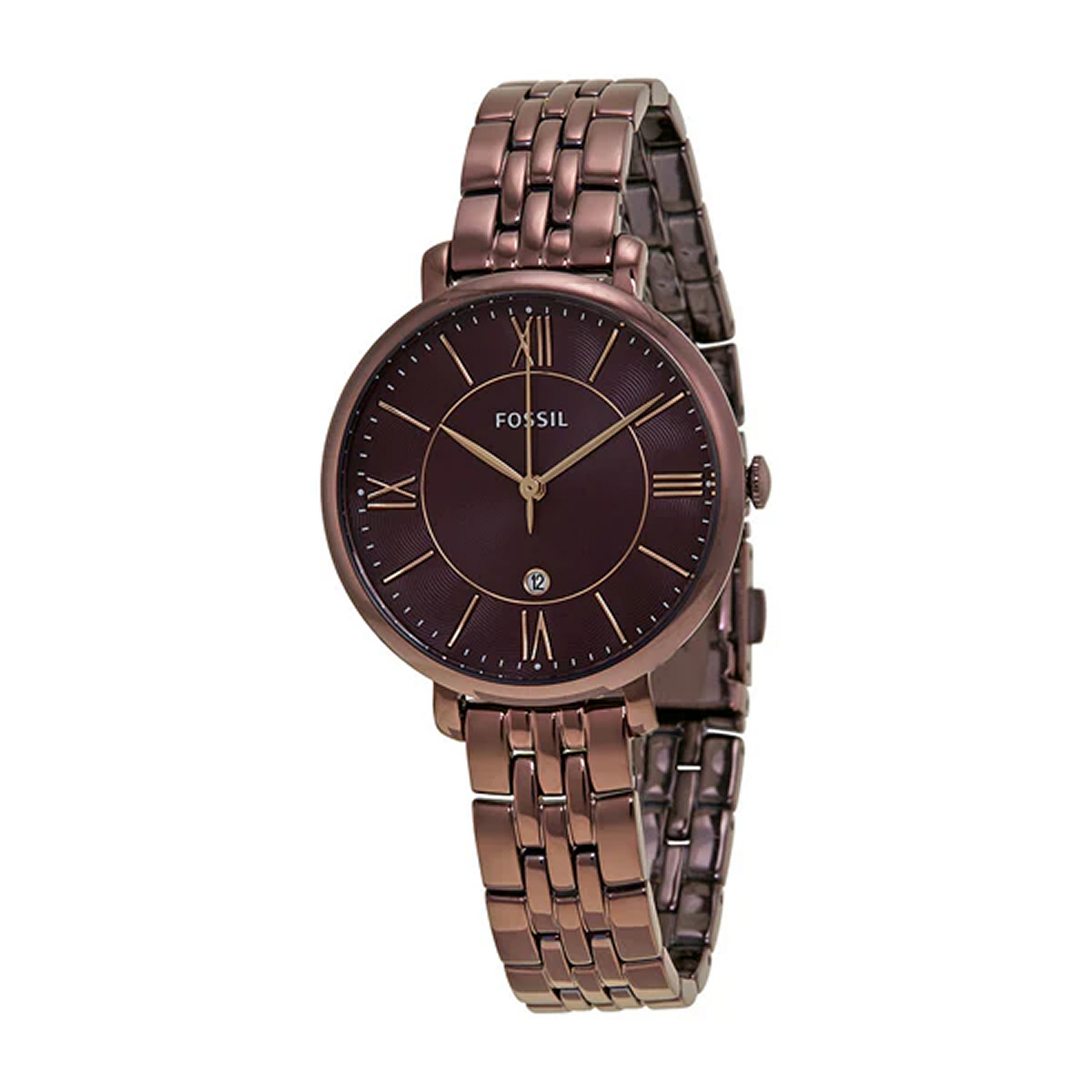 Foossiil Jacqueline Brown Dial Brown Steel Strap Watch for Women ChronoMist