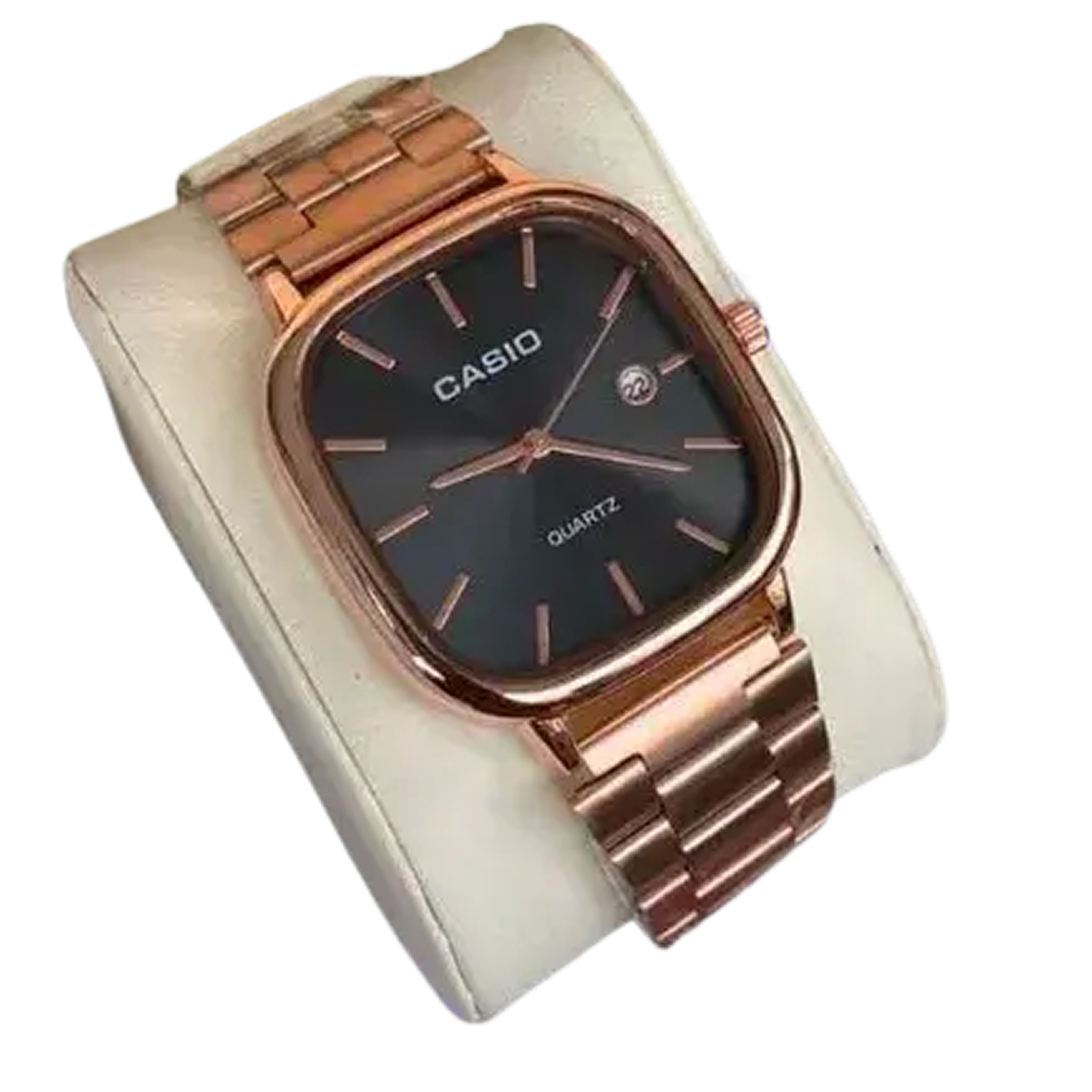 Cassiio Quartz Black Dial Rose Gold Watch – Sleek Modern Classic ChronoMist