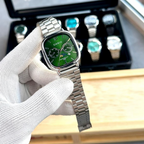 Cassiio Analog Men's Watch – Green Dial with Stainless Steel Strap, 50M Water Resistant ChronoMist