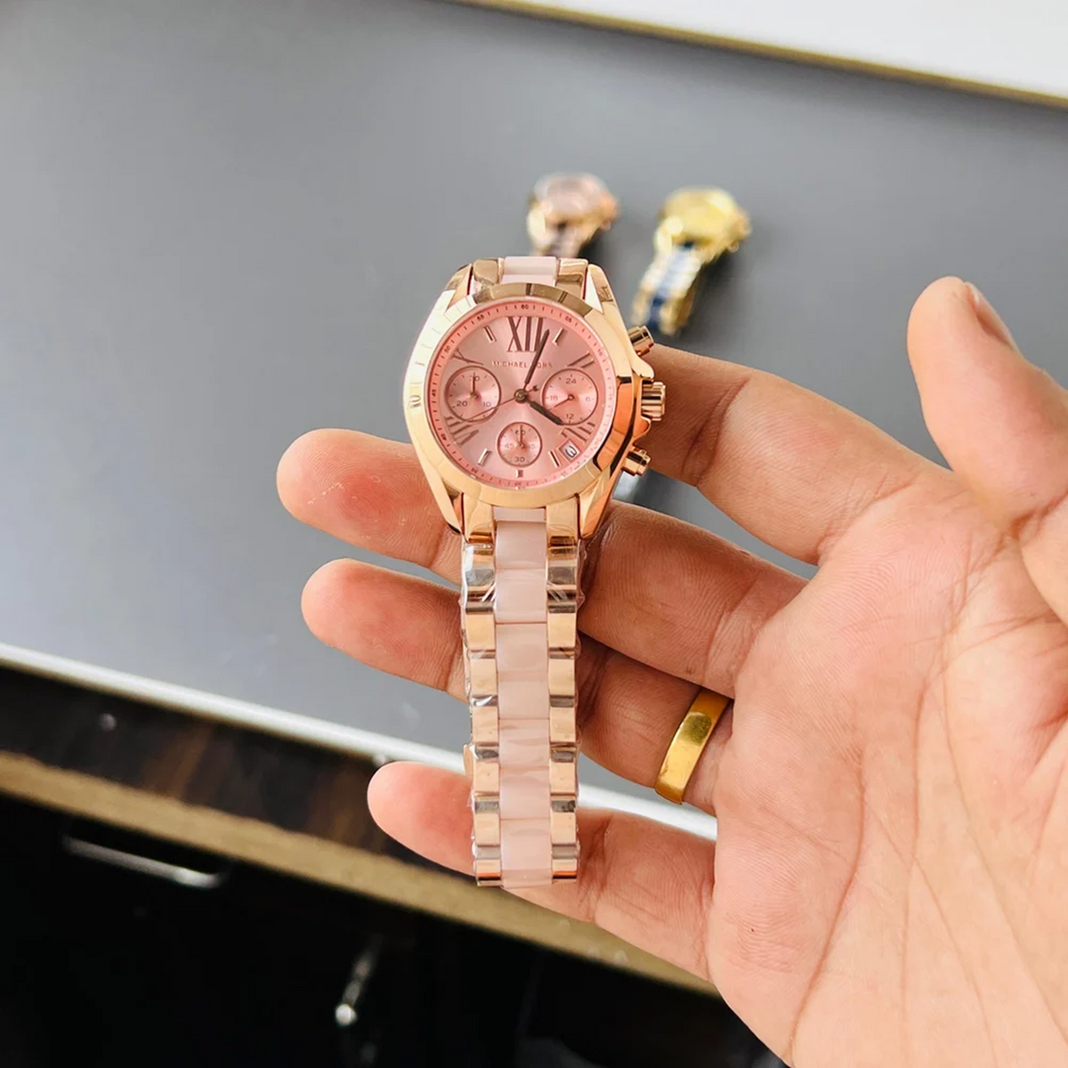 Michaeel Koorrs Analog Rose Dial Women's Watch ChronoMist