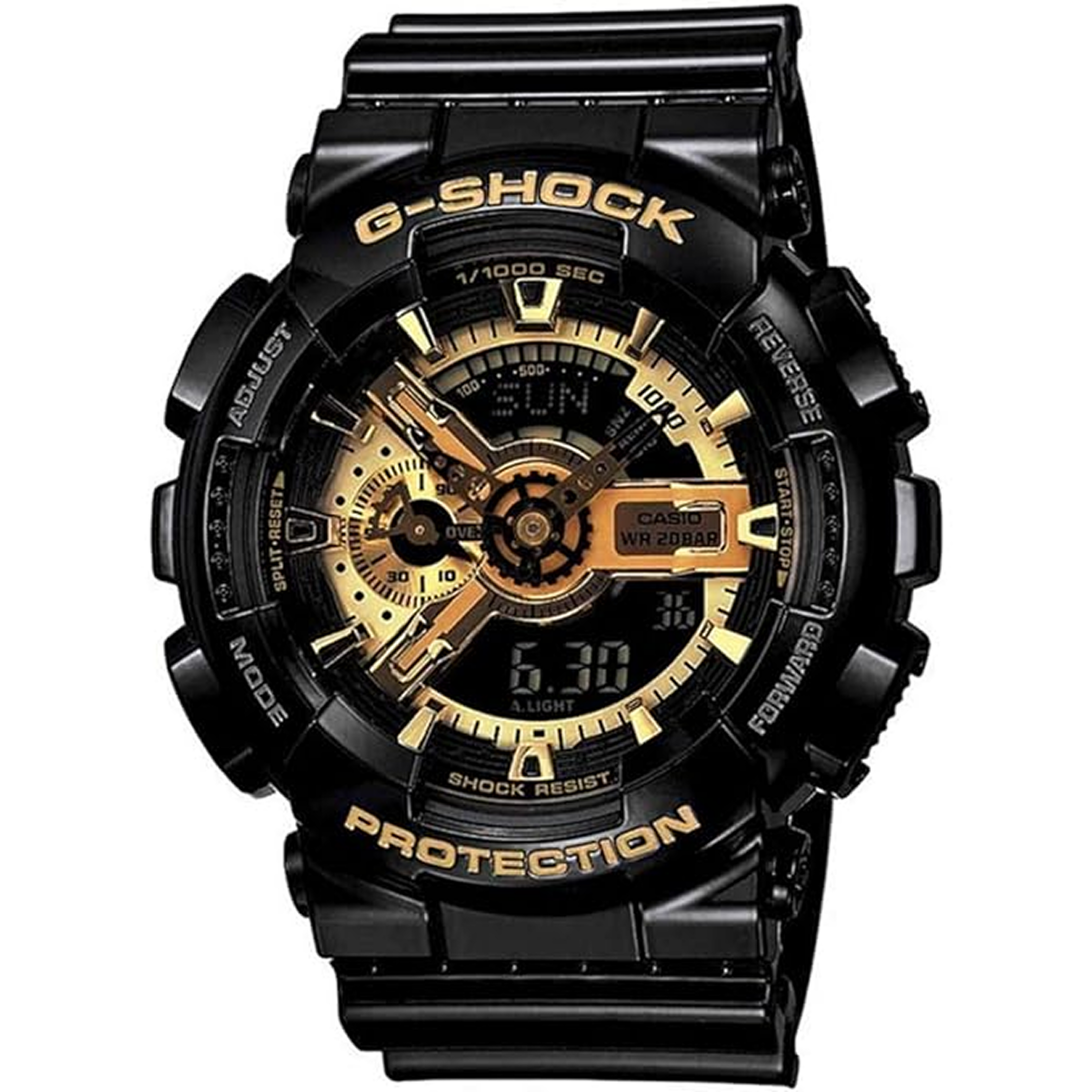 Cassiio G-SHHOOCK Black & Gold Analog-Digital Watch ChronoMist